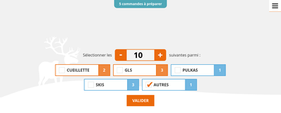 Choix des colis à faire